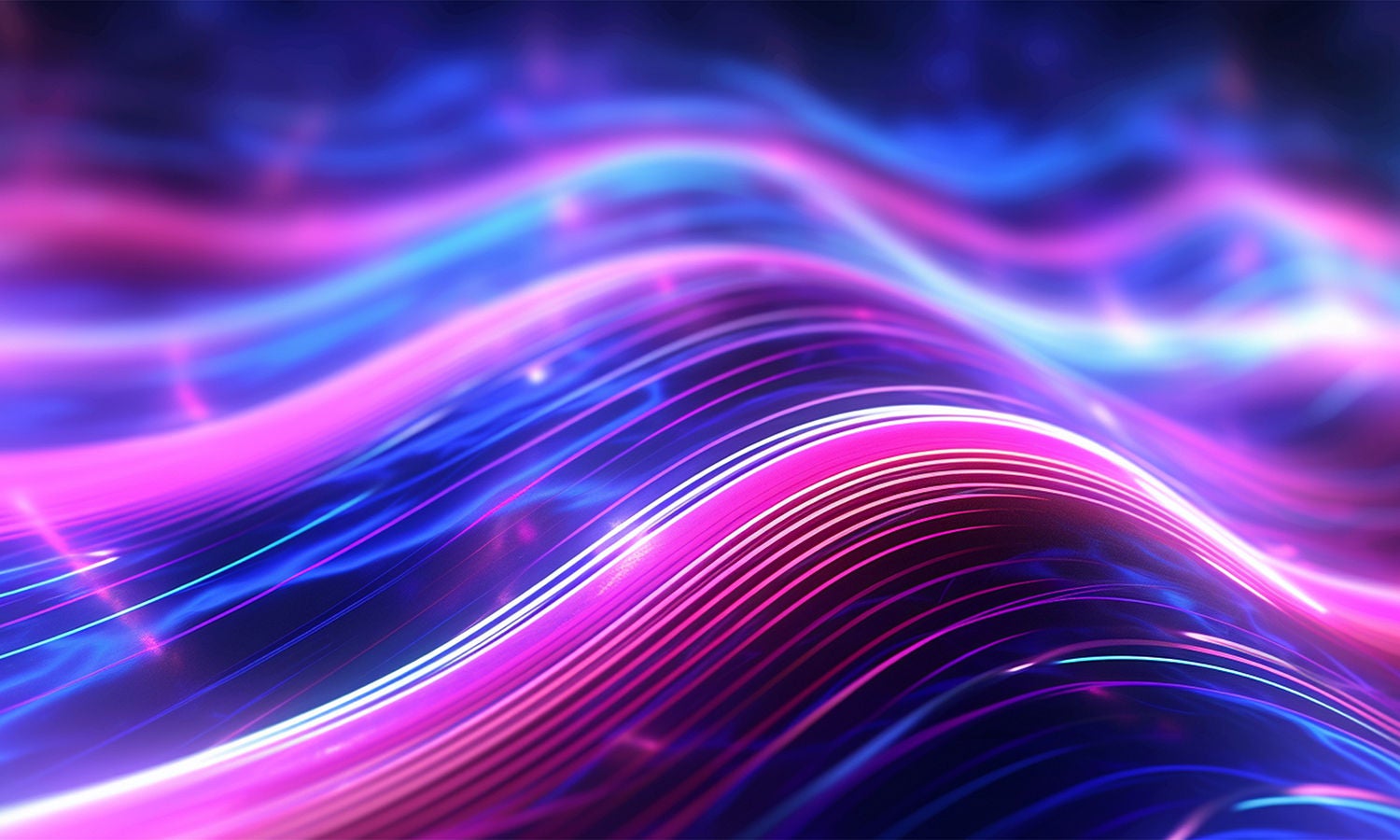 light waves in blue, pink, red, and purple
